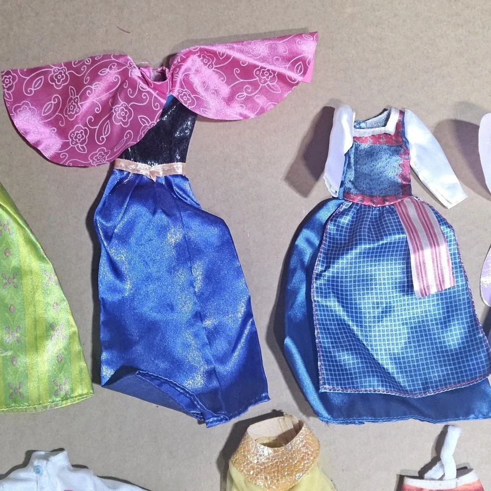 Barbie Lot Of  Doll Character Outfits, 10 Pcs